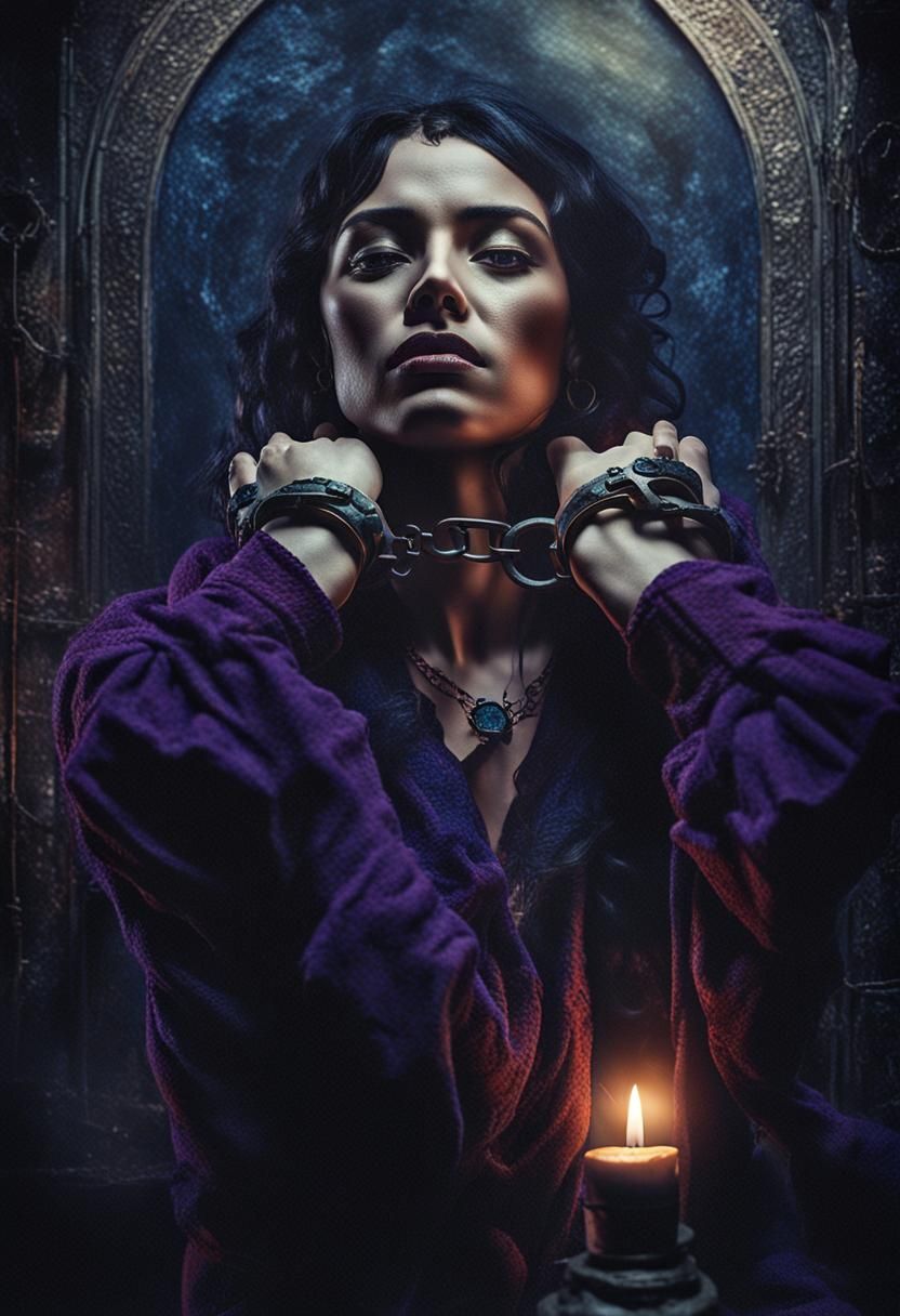 Mystical Chamber Portrait in Dark Fantasy Style