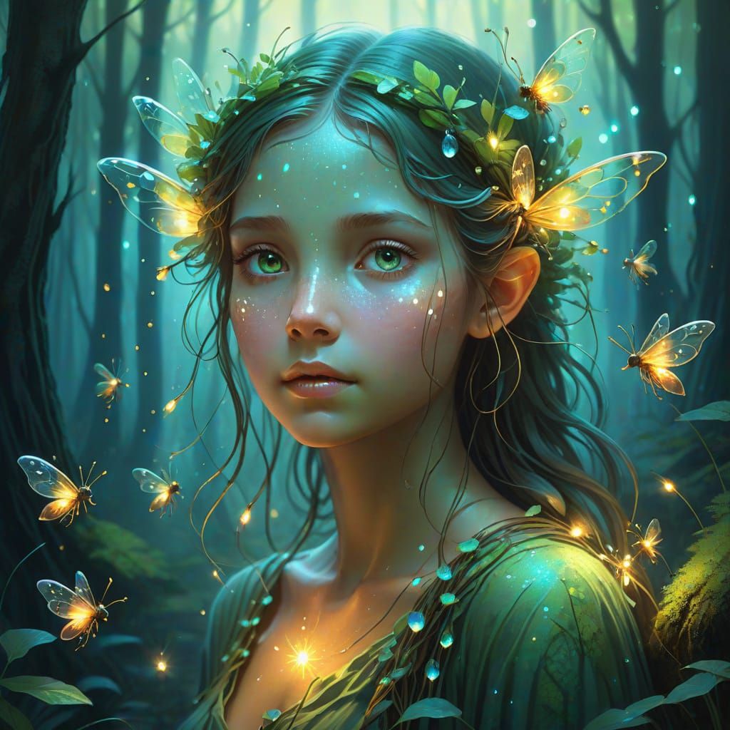 Enchanted Forest Goddess in Ethereal Portrait
