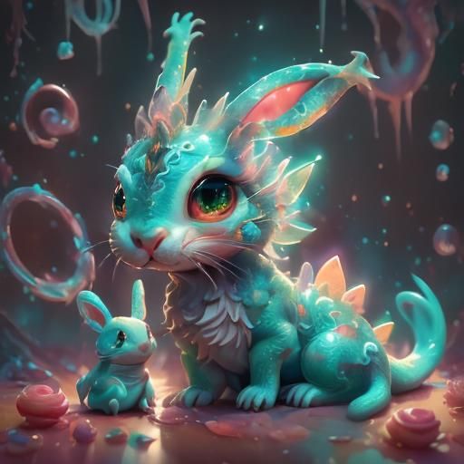 Whimsical Bunny Created with AI