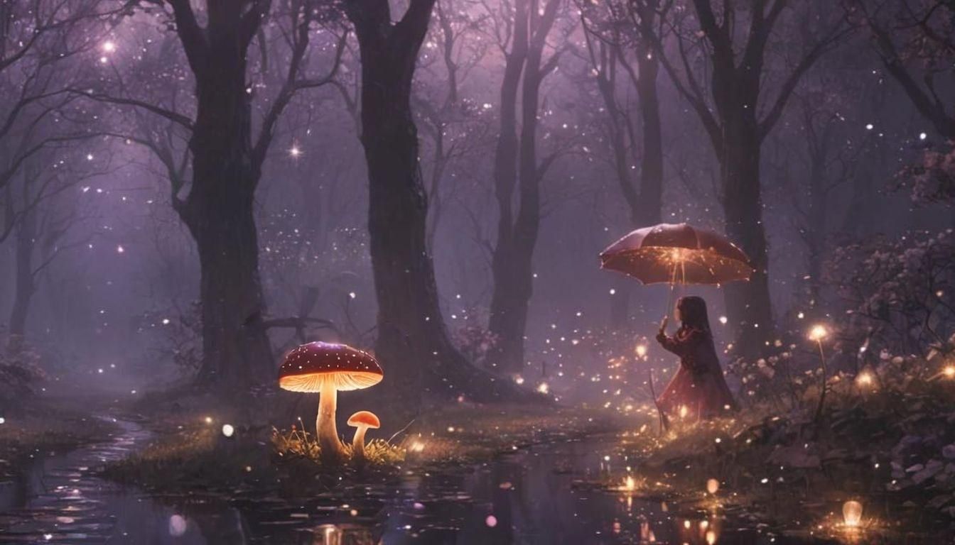 Sparkling Lights Float Through the Sky