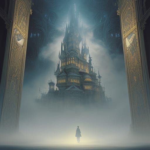 Luxurious Louis Vuitton Bucket Bag in Ethereal Light