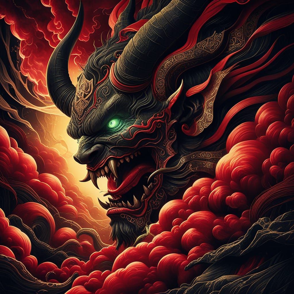 Mysterious Demon in Darkened Realm