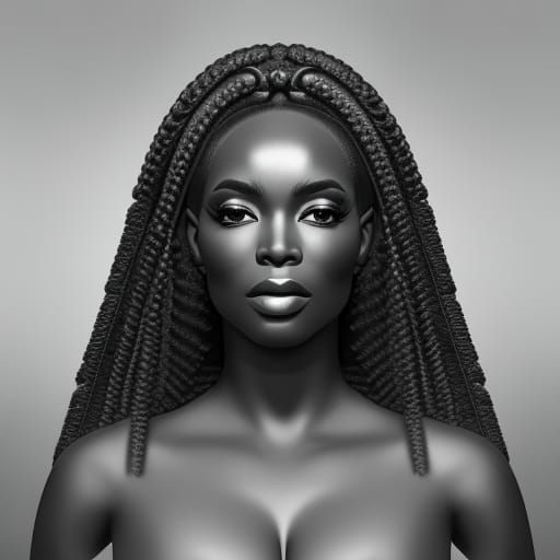 60s Garden Beauty Black Woman Portrait in 8K