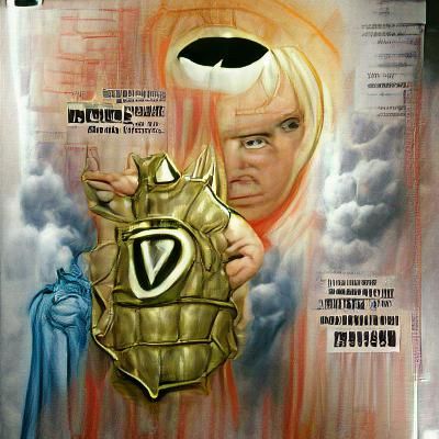 Superhero Comic Book Cover with Divine Shield