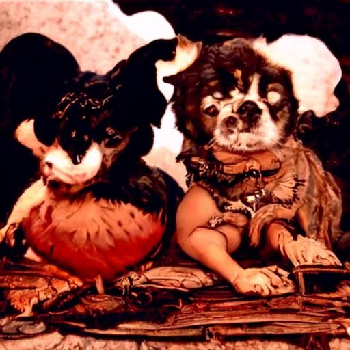 Spanky and Darla Inspired by Ferdinand Knab