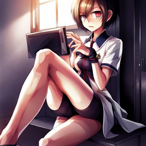 Anime Style Thighs Illustration