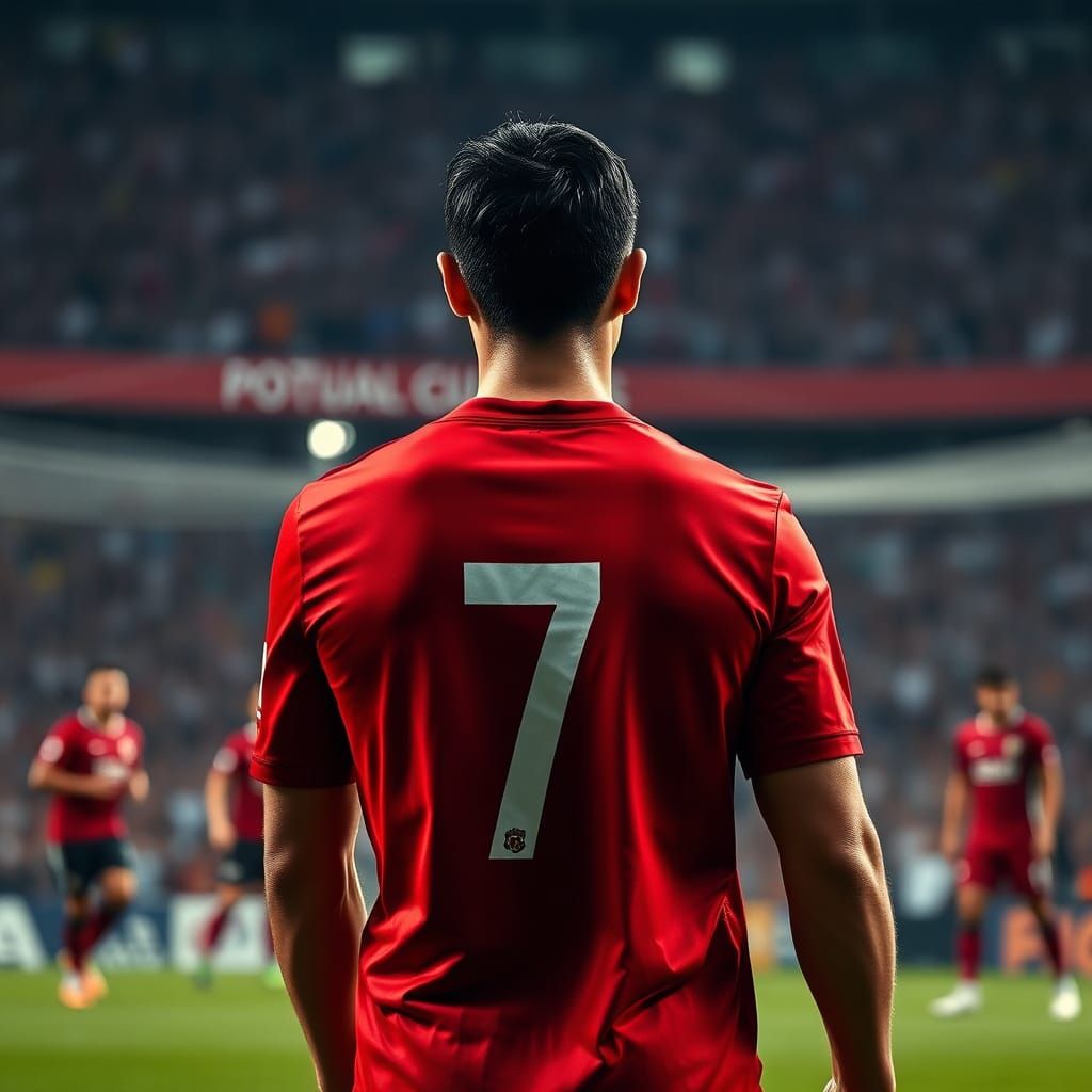 Soccer Star Ready for Freekick: Studio Portrait