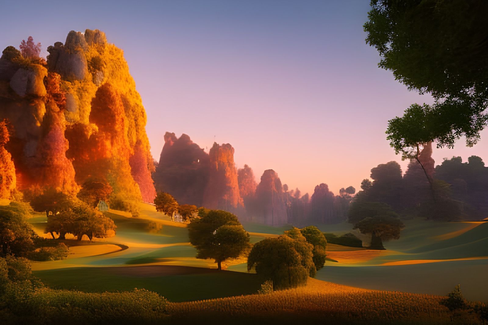 Majestic Rooster with Easter Eggs in 3D Digital Art