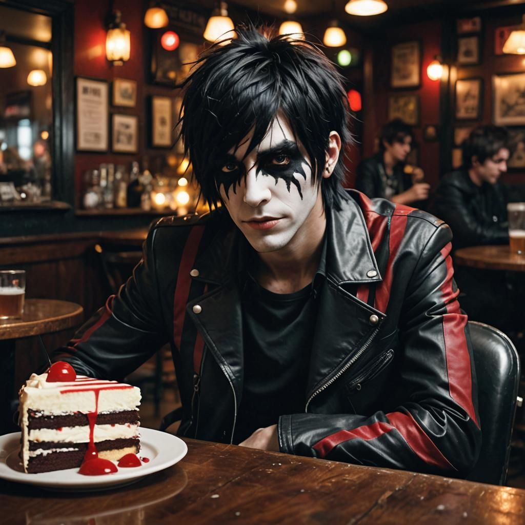 Emo Man in Pub: Cinematic Film Still