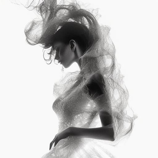 Ethereal Smoke Torso: A Glowing Silhouette