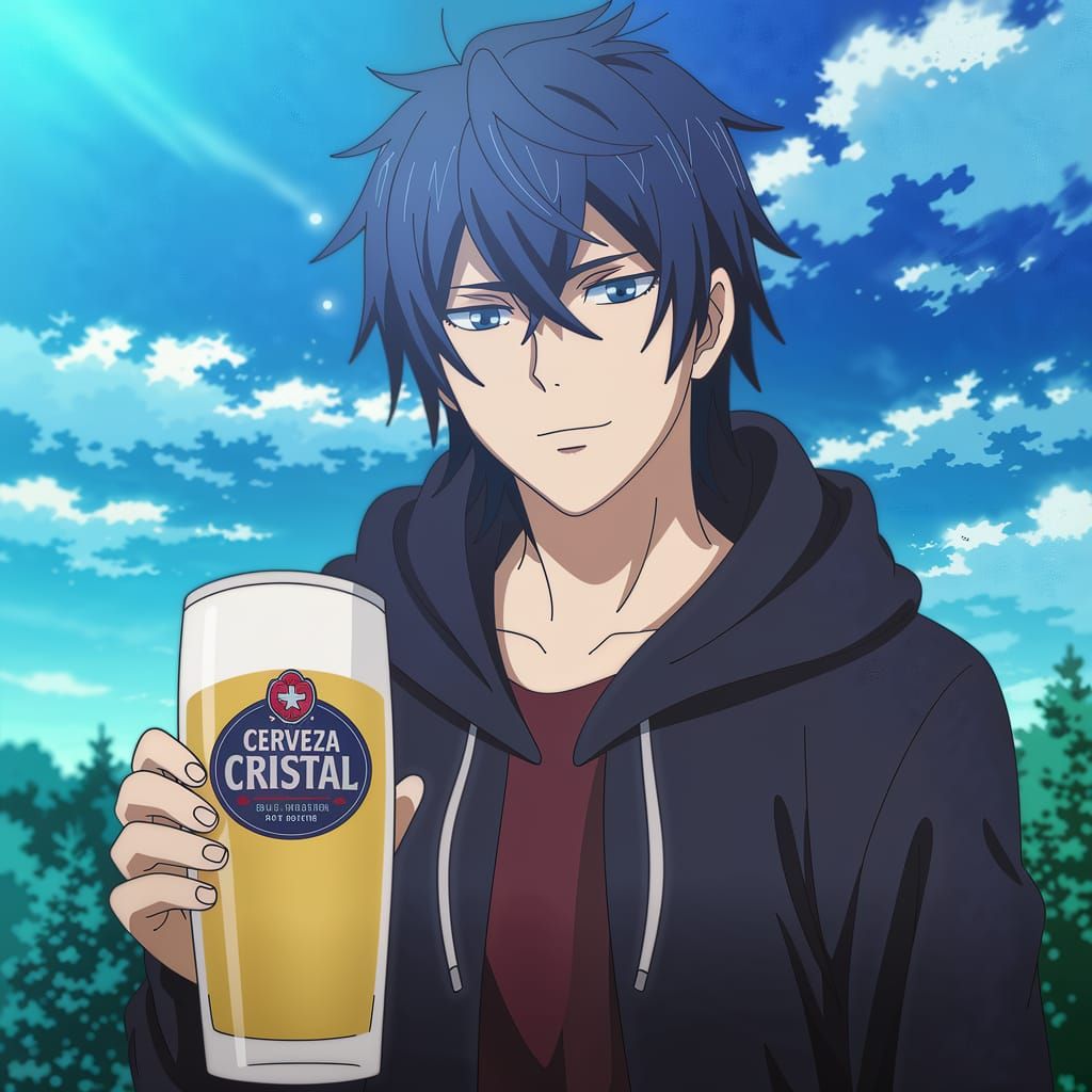 Crystal Beer in a Glass