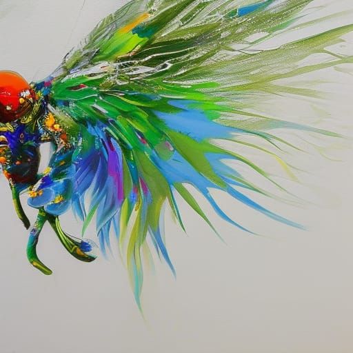 Winged Cupid Blind: Bejeweled Abstract Art