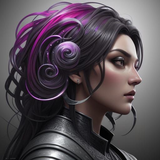 Fibonacci spirals in hair