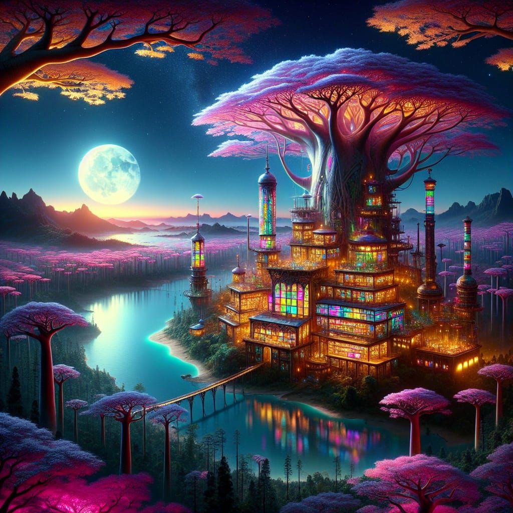 Stained Glass Treehouse #4