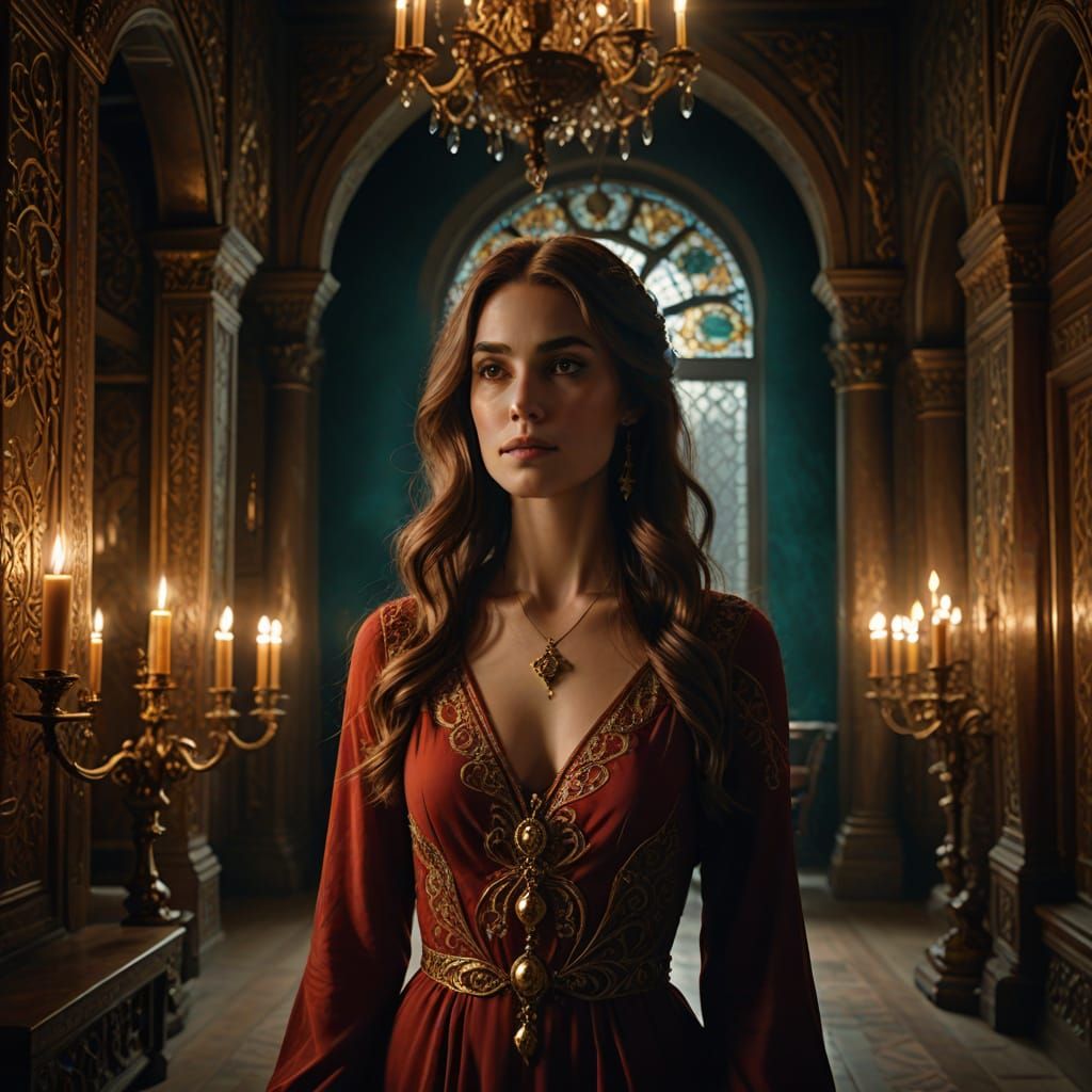 Elegant Fantasy Portrait in a Mystical Setting