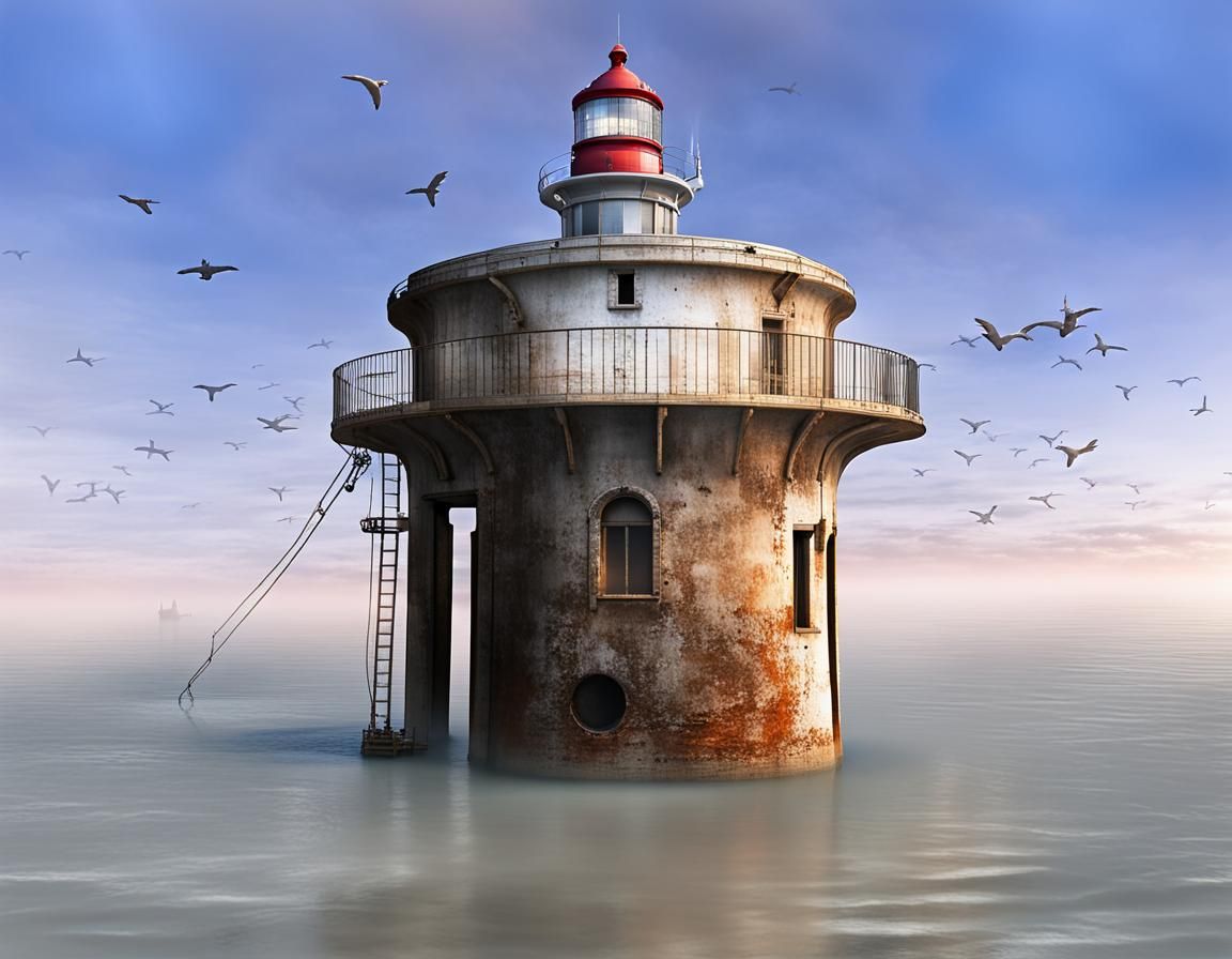 Lighthouse at the End of the World at Sunrise