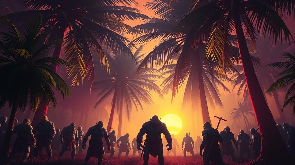 Orcs and Luminescent Palms: Fantasy Art