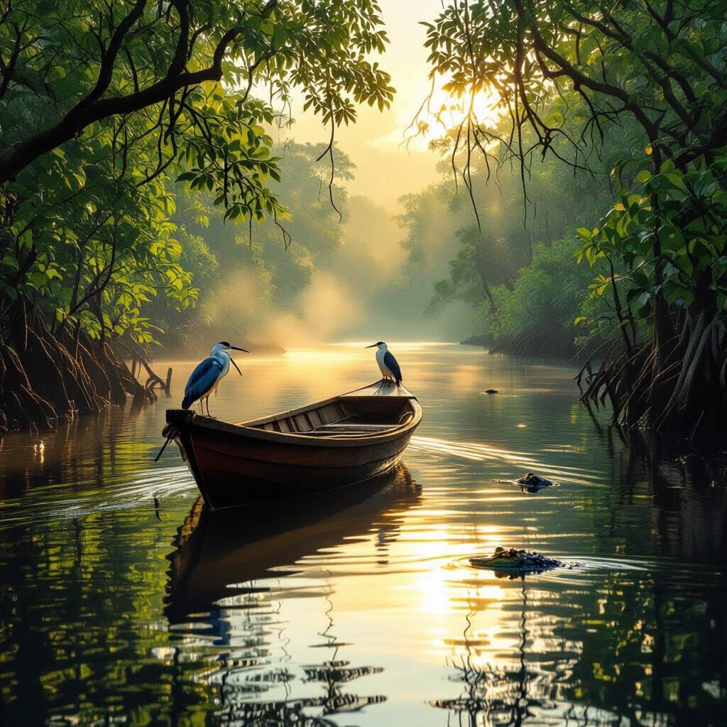 Tortuguero National Park At Dawn