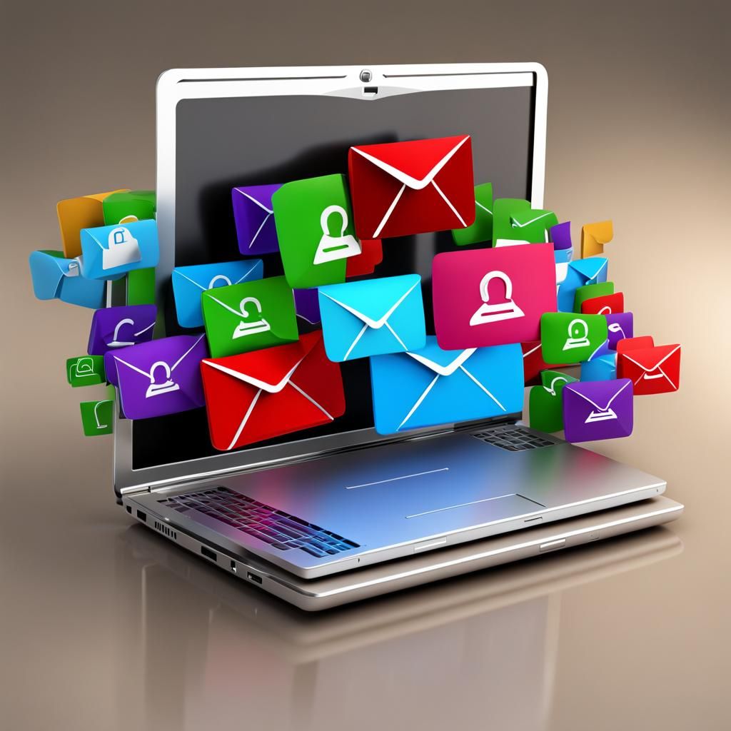 3D Contact Us Image with Communication Icons