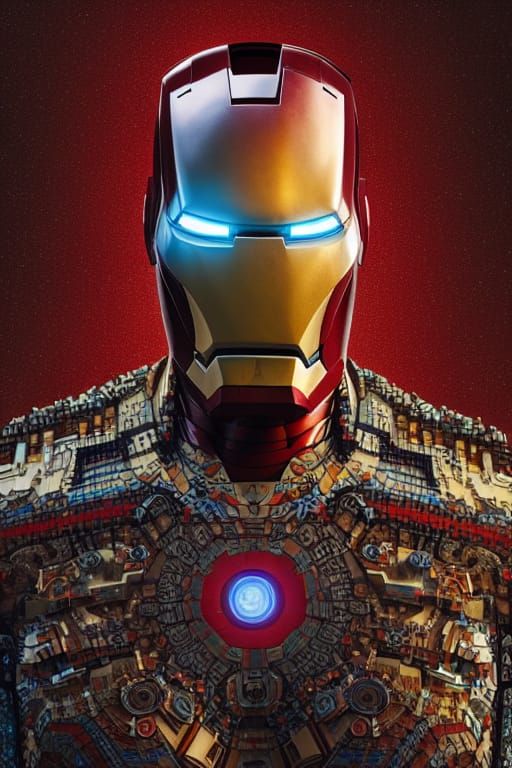 Ironman Made of Skulls: Detailed Matte Painting