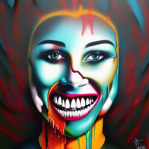 Woman with killer smile