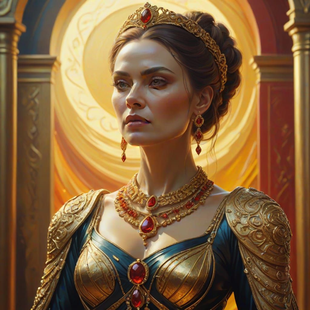 Sensual Lady in Warm, Golden Light