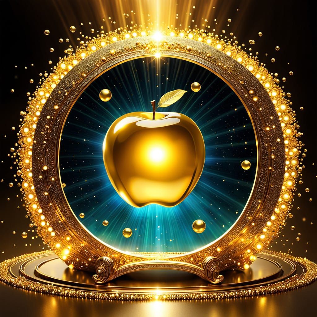 Golden Apple of Wealth and Luck on Altar
