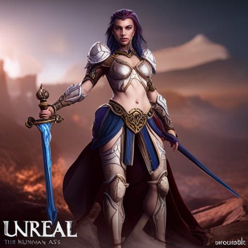 Grace the Human: A Warrior Queen in Matte Painting