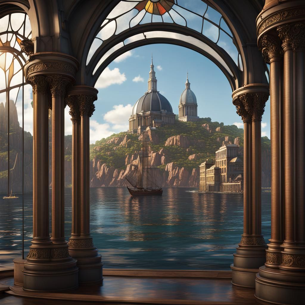 Renaissance Seaport Under Stained Glass Dome