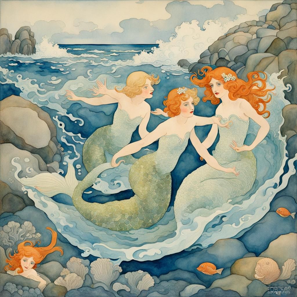Mermaids meeting a land girl