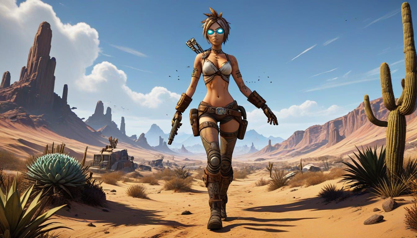 Tiny Tina in Action, Cel-Shading Style