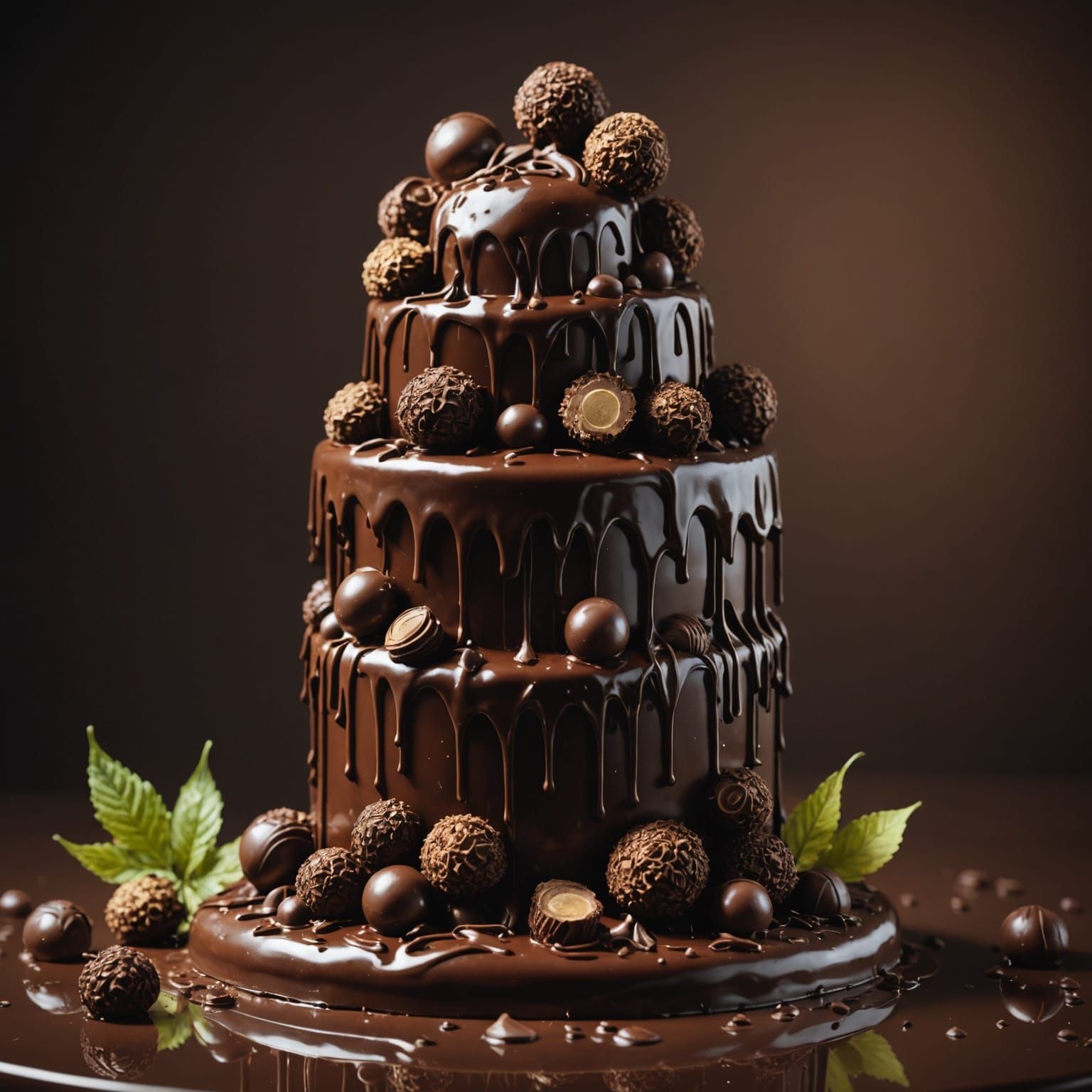 Chocolate Fantasy Landscape in Splash Art Style