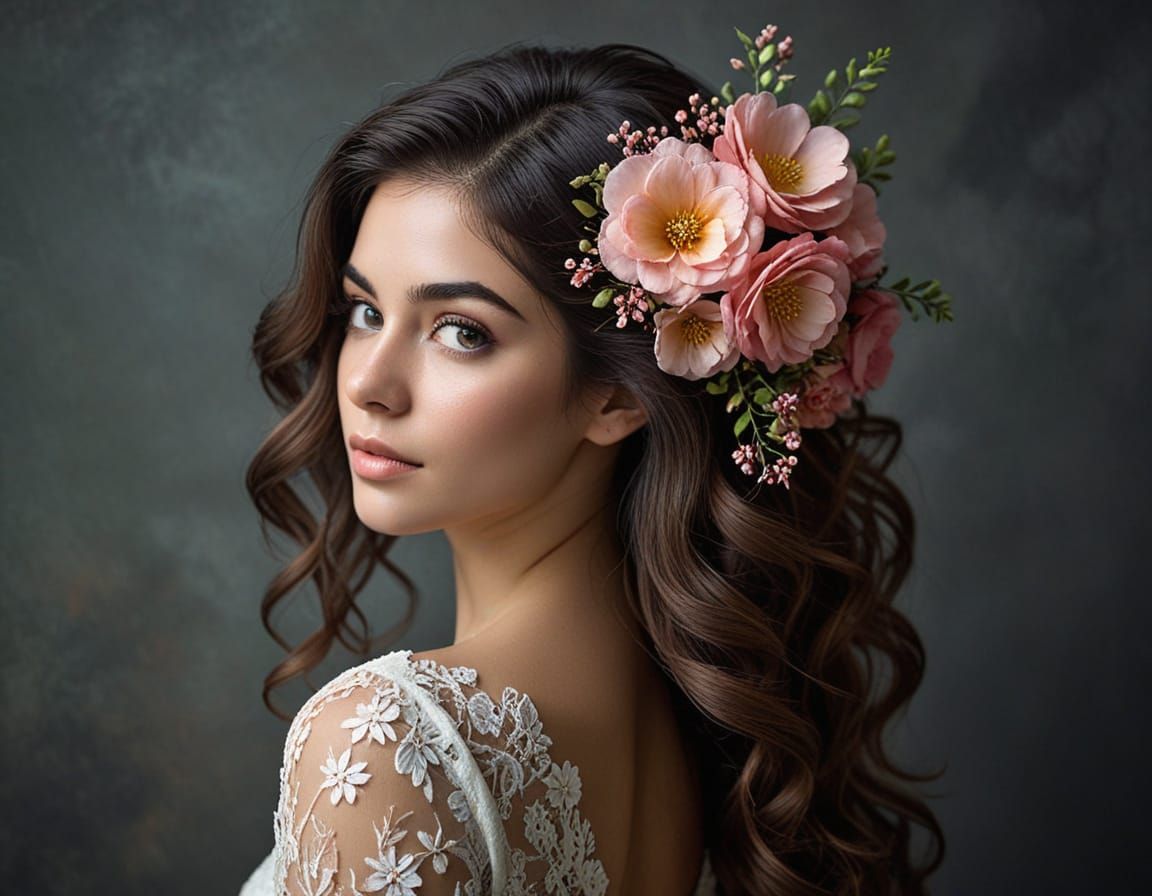 Girl Playing Guitar as Impasto Oil Painting