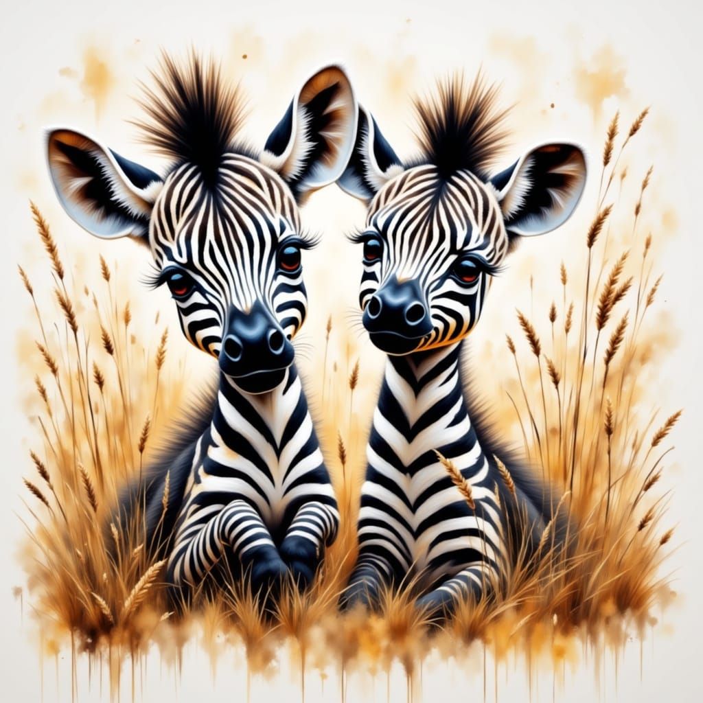 Twins in stripes
