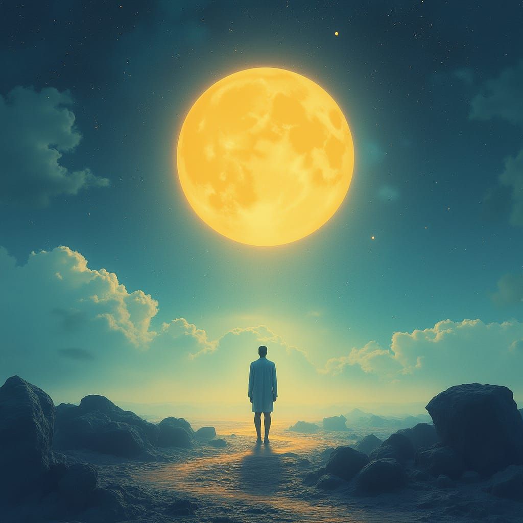 Cosmic Cycle of Life: Minimalist Astral Hologram