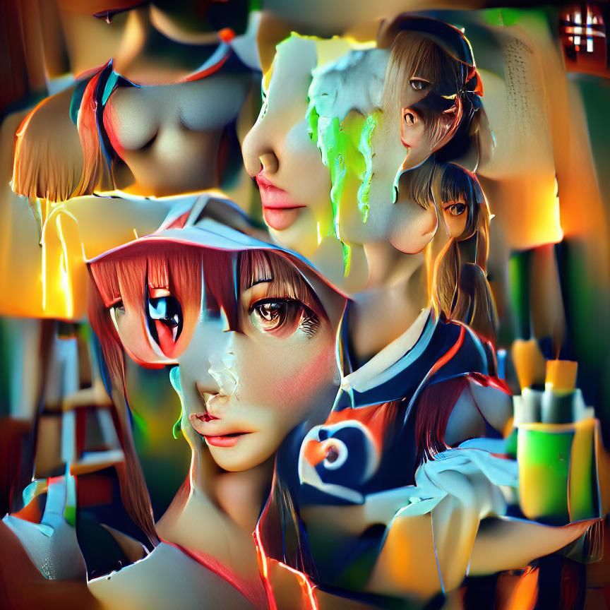 Anime Girl Detailed Digital Painting with Volumetric Lightin...