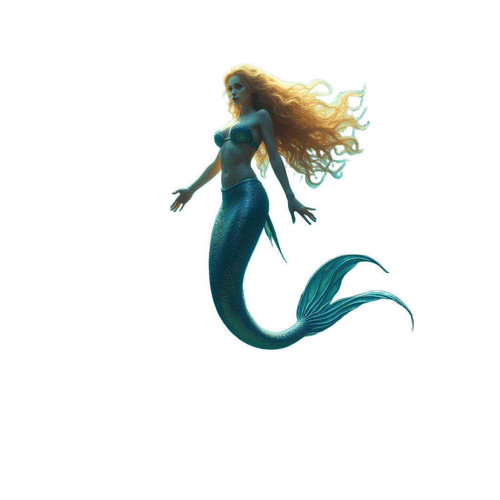 Detailed Mermaid Matte Painting in Deep Color