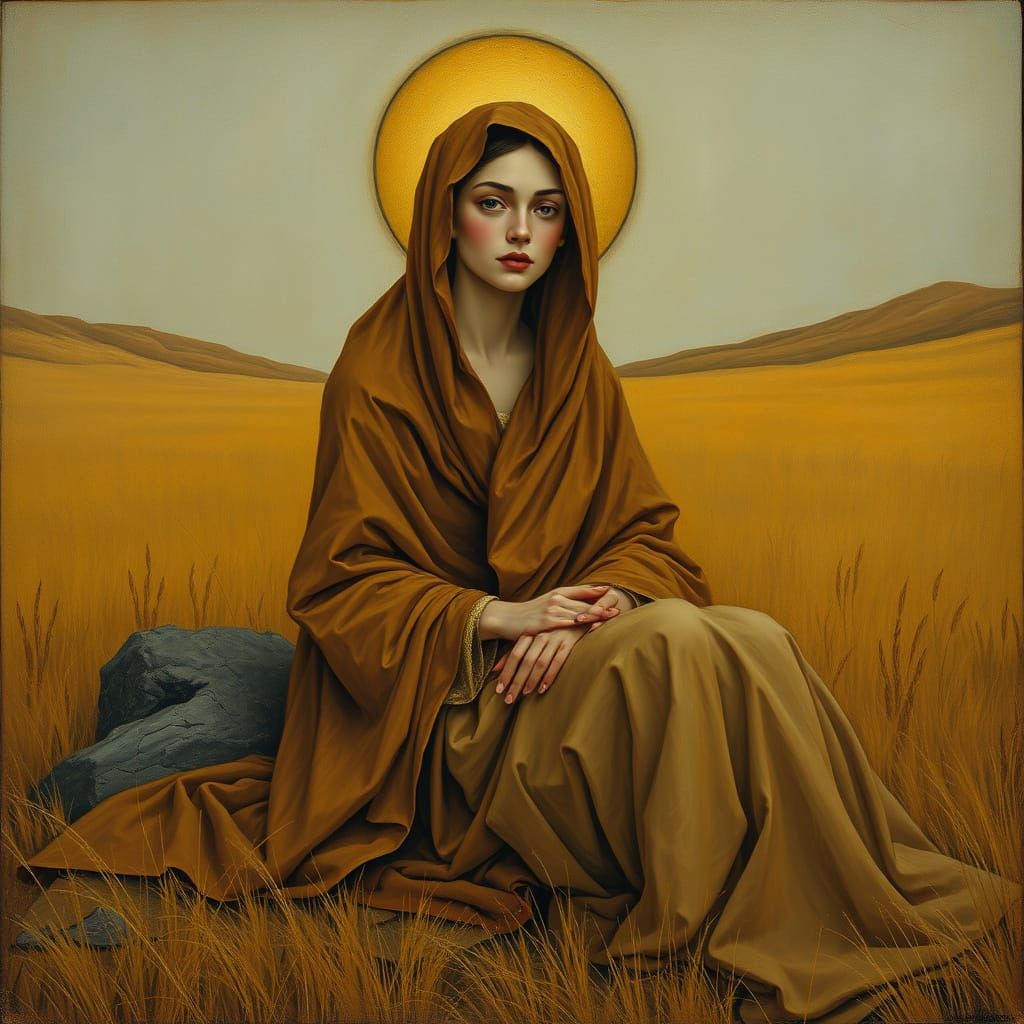 Mother of Sin in Folk-Art Style