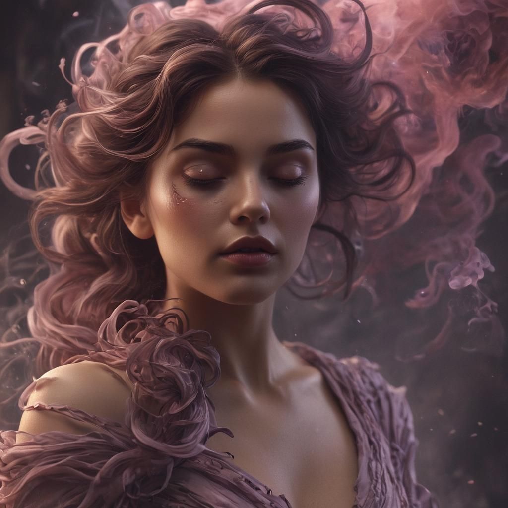 Smokey Woman: A Digital Matte Painting