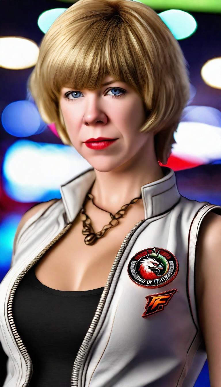 Adrienne King as King of Fighters Character, 3D Render