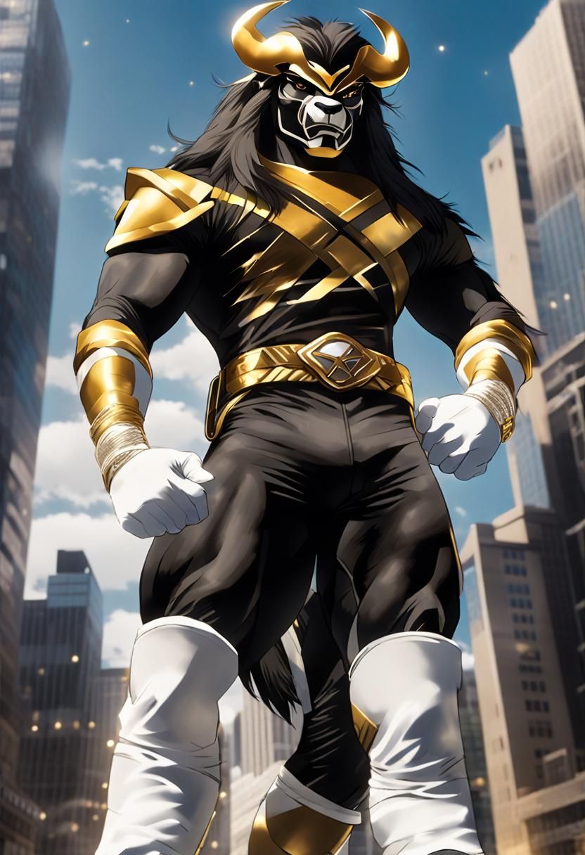 Colossal Buffalo Power Ranger in Metropolis