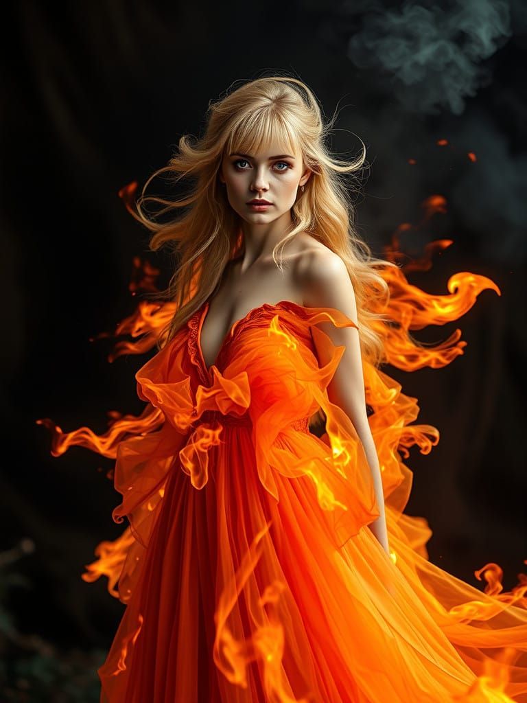 Serene Phoenix Reborn from Fiery Ashes