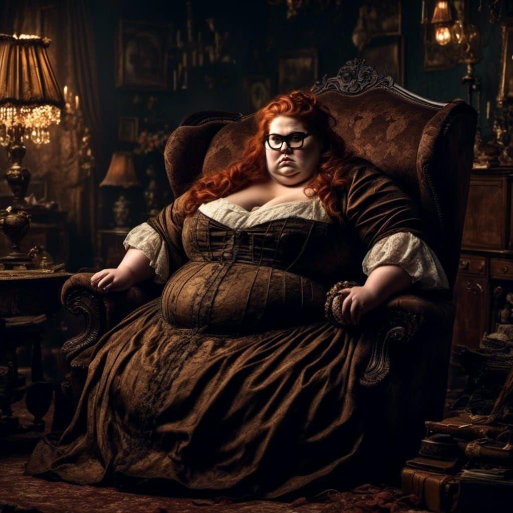 Curvy Plus-Size Woman in Tears: Hyperrealistic Portrait