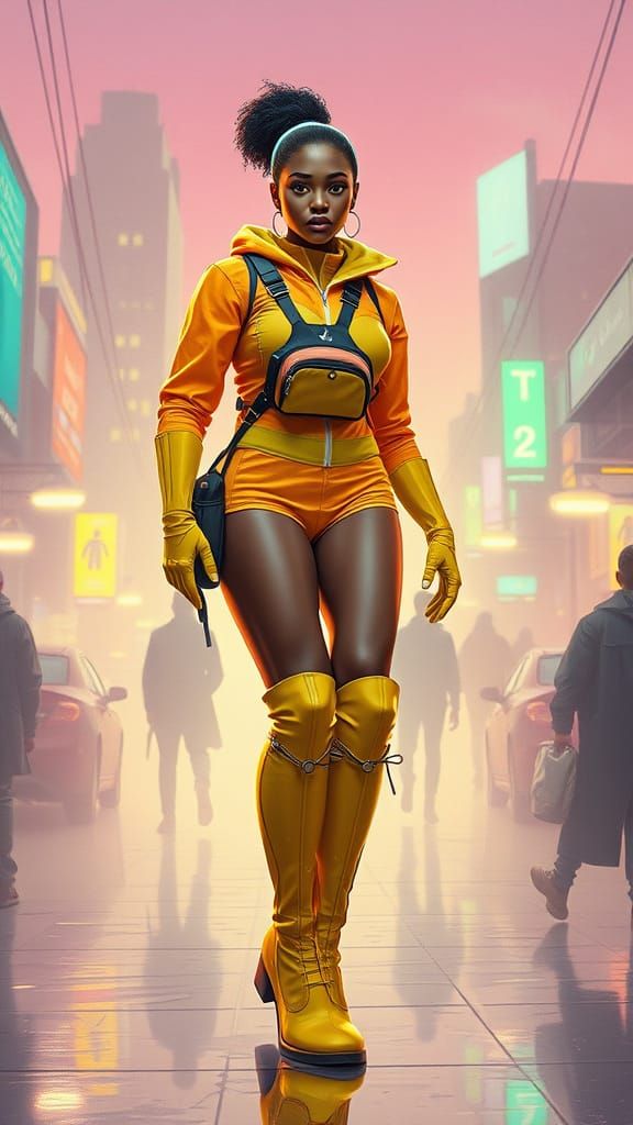 Dreamlike Superhero Portrait in Pastel Tones