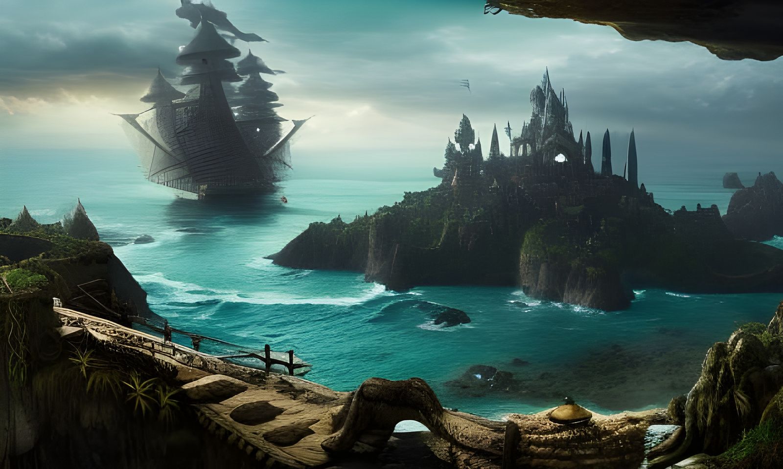 Epic Fantasy Kingdom by the Sea
