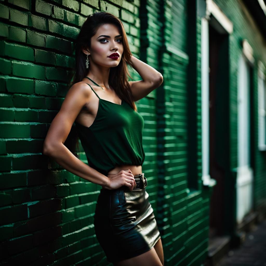 Nighttime Beauty in Urban Setting: Photorealistic Style