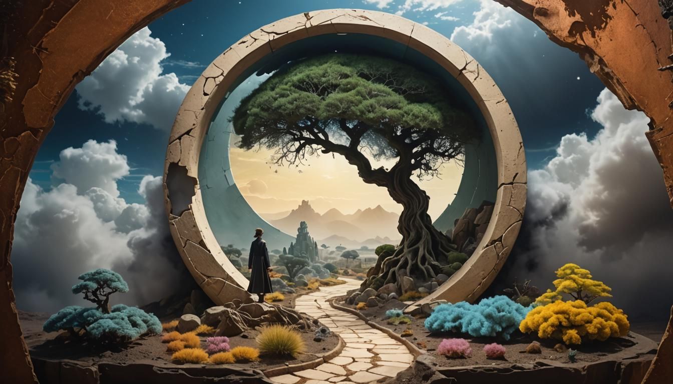 Surreal Stargate to Dream Room Cloud in Wonderland
