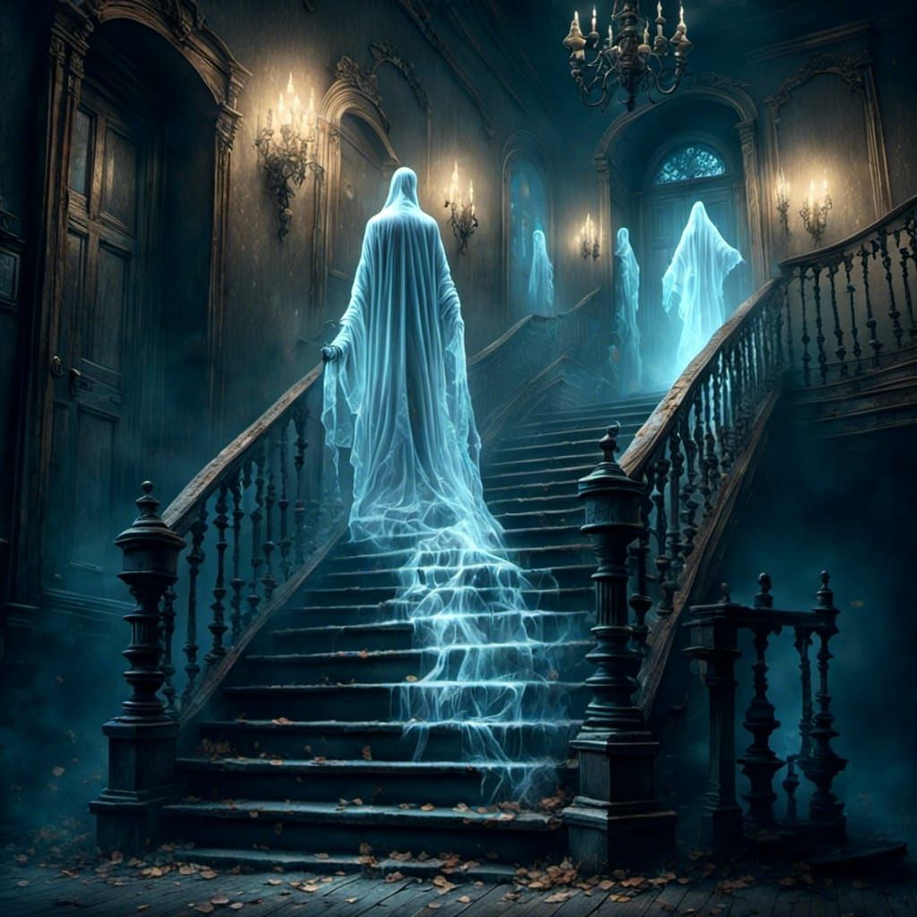 Ghostly Victorian Staircase Encounter