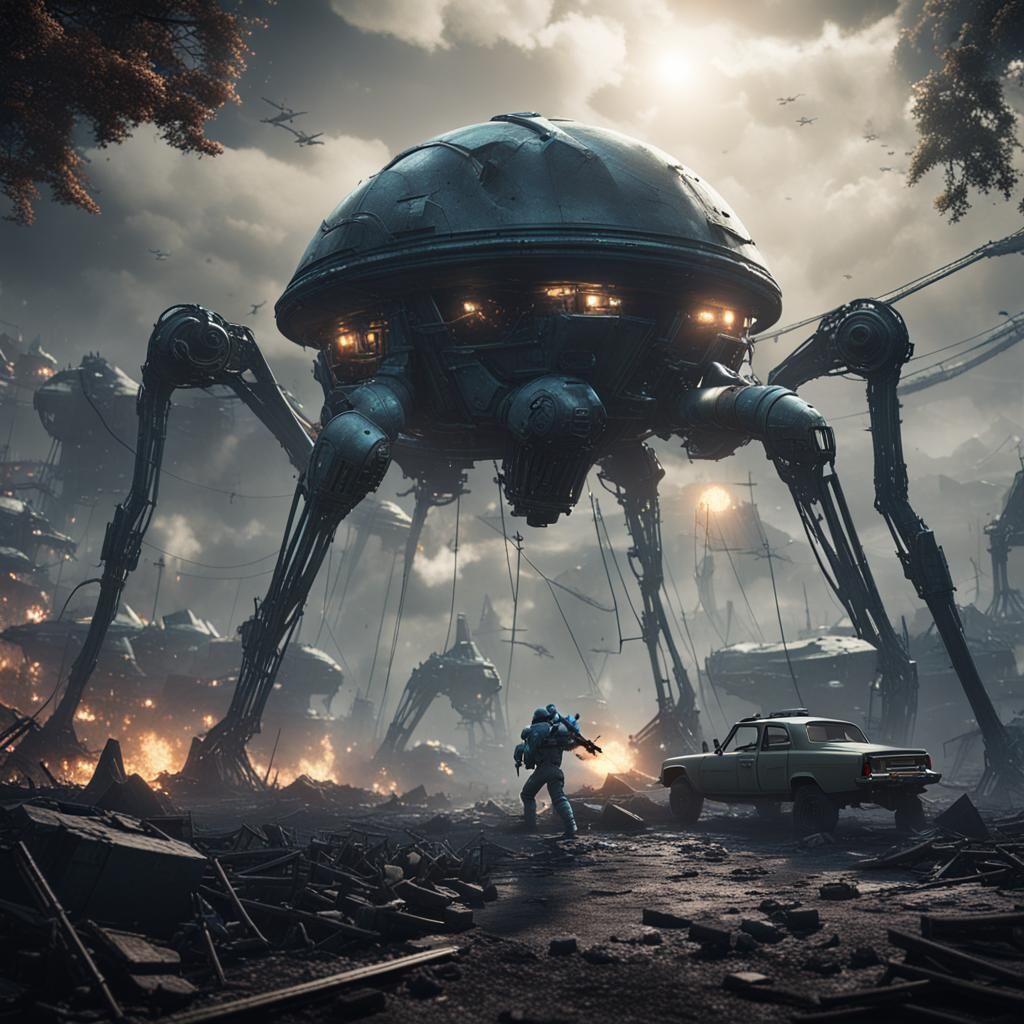 War of the Worlds in 3D Game Style