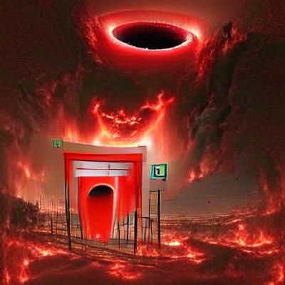 Surreal Portal to a Hellish Dimension